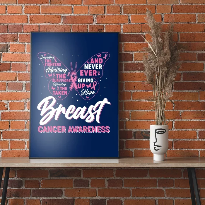 Breast Cancer Awareness Butterfly Poster