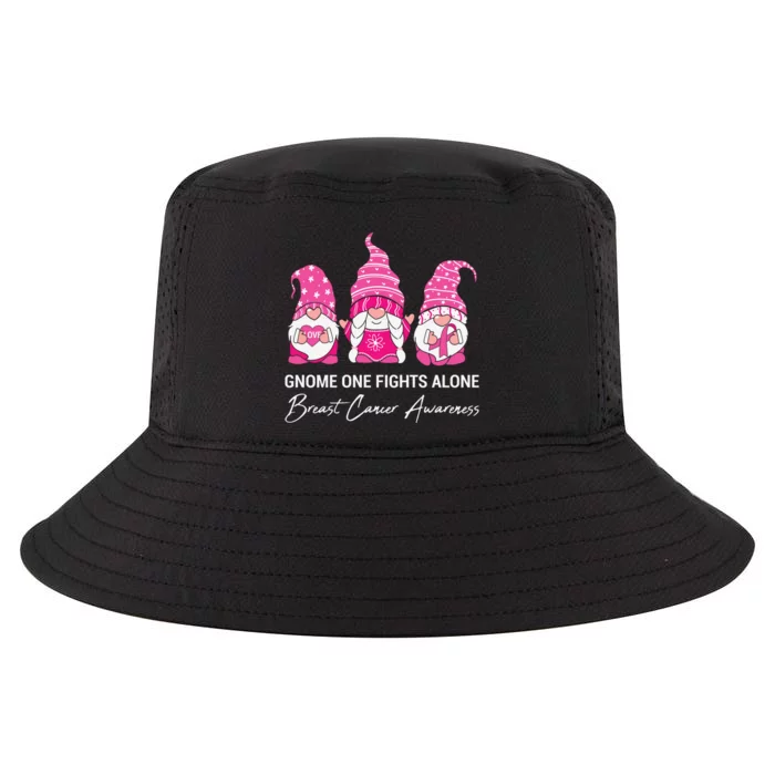 Breast Cancer Awareness Gnome No One Fights Alone Cool Comfort Performance Bucket Hat