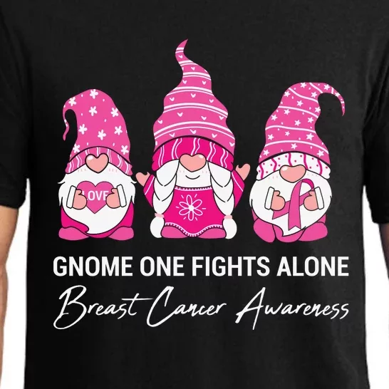 Breast Cancer Awareness Gnome No One Fights Alone Pajama Set