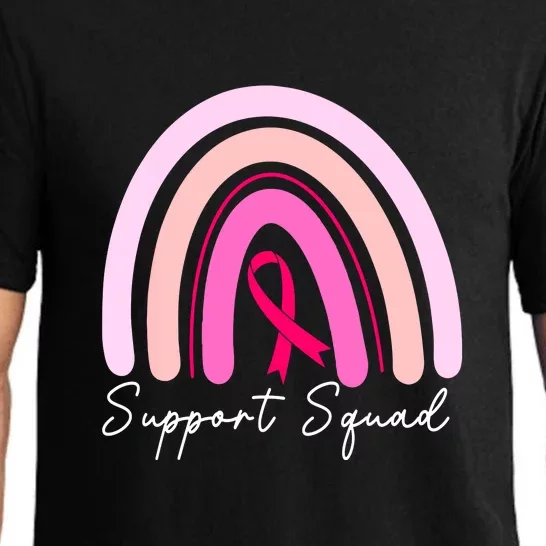 Breast Cancer Awareness Survivor Pink Ribbon Rainbow Support Squad Pajama Set