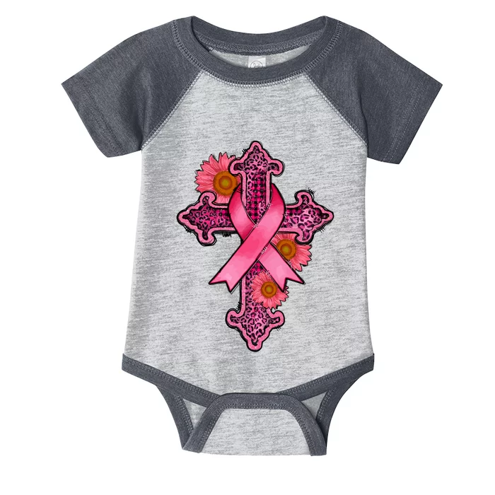 Breast Cancer Awareness Cross Infant Baby Jersey Bodysuit