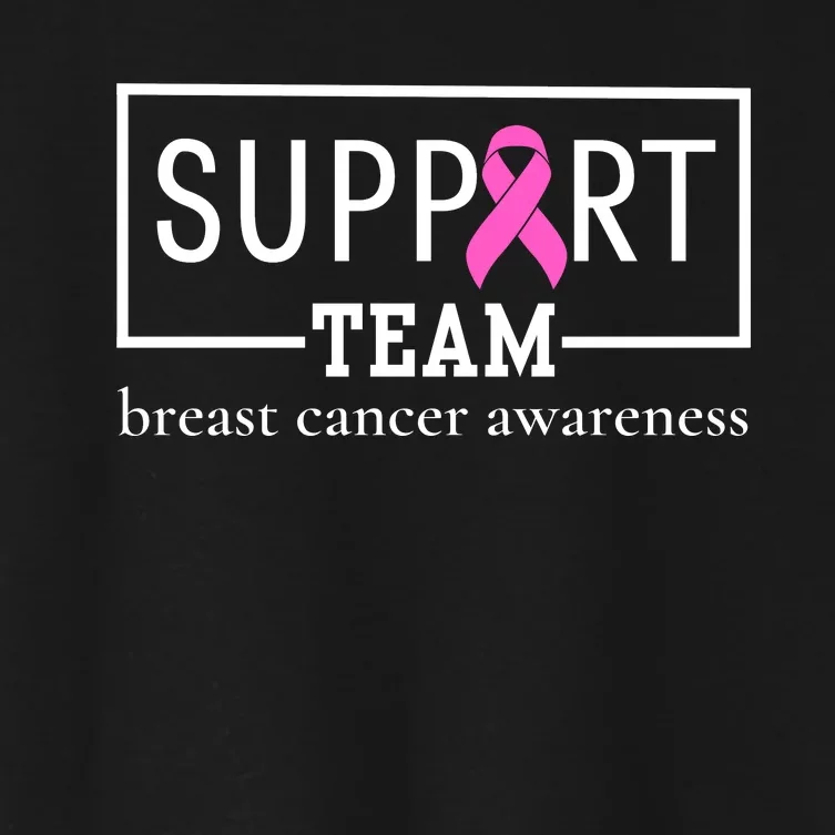 Breast Cancer Awareness Support Team Women's Crop Top Tee