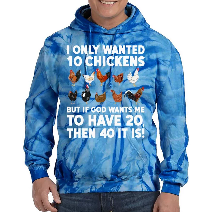 Best Chicken Art For Women Poultry Themed Chicken Farmer Tie Dye Hoodie