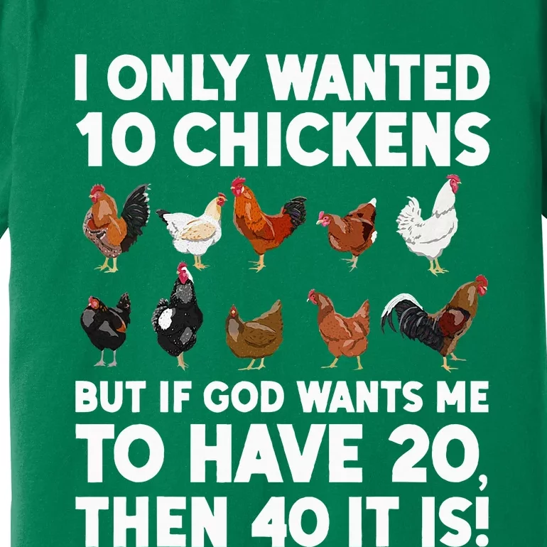 Best Chicken Art For Women Poultry Themed Chicken Farmer Premium T-Shirt