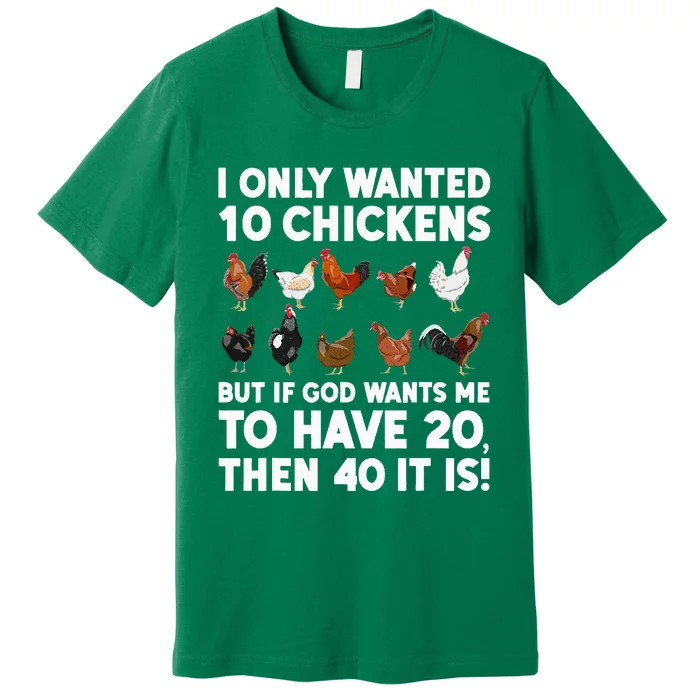 Best Chicken Art For Women Poultry Themed Chicken Farmer Premium T-Shirt