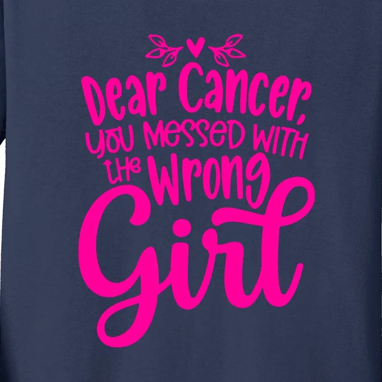 Breast Cancer Awareness Gift For Girl Women Kids Long Sleeve Shirt