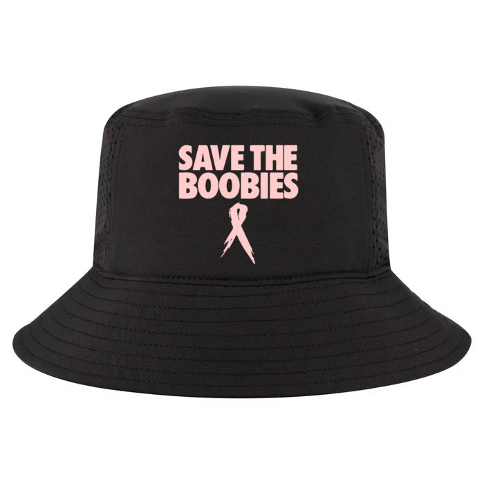 Breast Cancer Awareness SAVE THE BOOBIES Pink Ribbon Halloween Cool Comfort Performance Bucket Hat