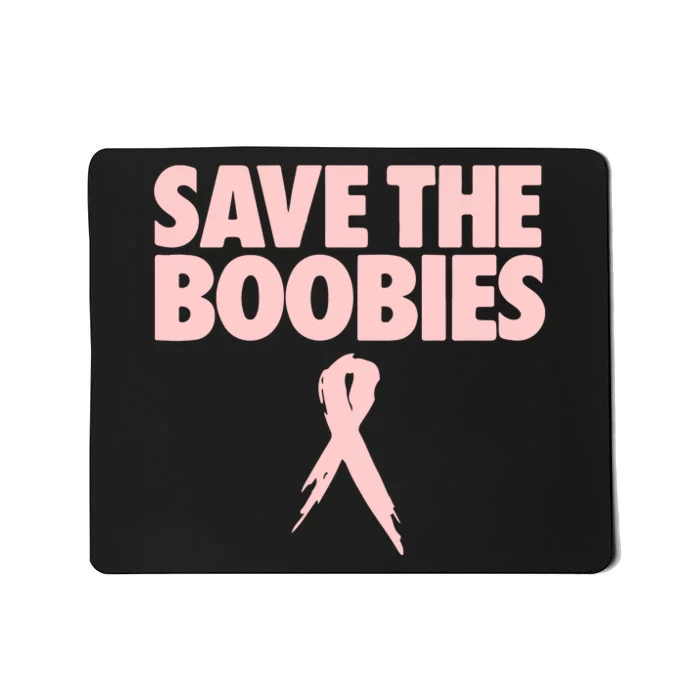 Breast Cancer Awareness SAVE THE BOOBIES Pink Ribbon Halloween Mousepad