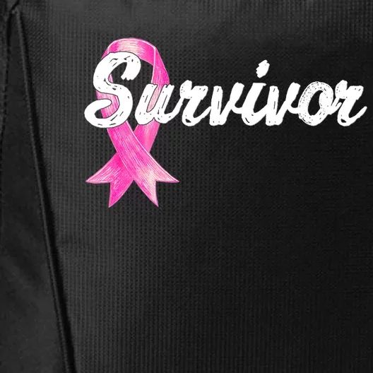 Breast Cancer Awareness Survivor Mom Wife Mama Gift City Backpack