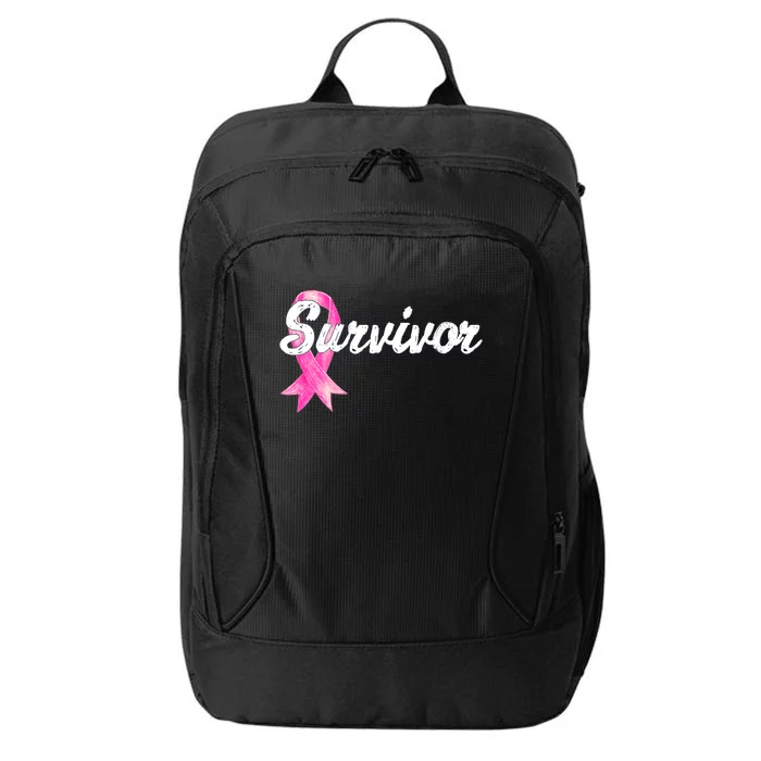 Breast Cancer Awareness Survivor Mom Wife Mama Gift City Backpack