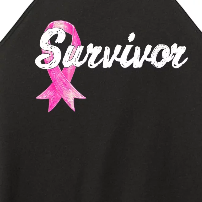 Breast Cancer Awareness Survivor Mom Wife Mama Gift Women’s Perfect Tri Rocker Tank