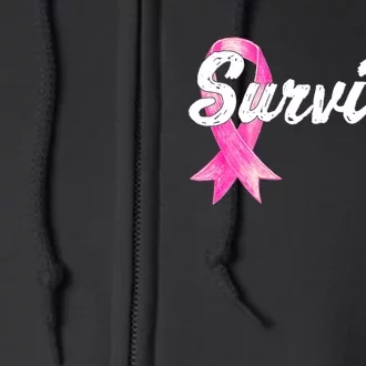 Breast Cancer Awareness Survivor Mom Wife Mama Gift Full Zip Hoodie