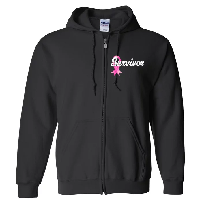 Breast Cancer Awareness Survivor Mom Wife Mama Gift Full Zip Hoodie