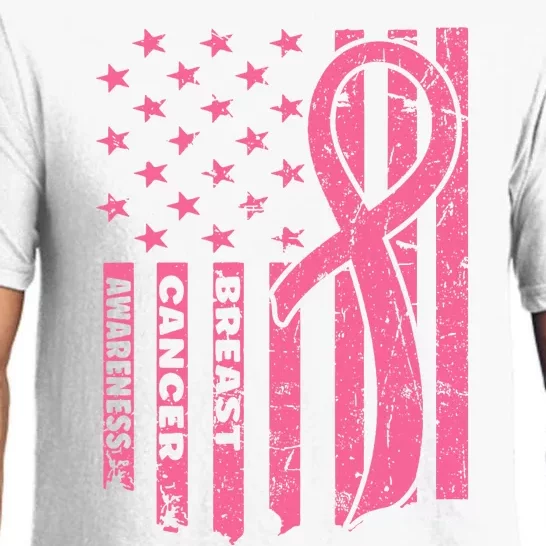 Breast Cancer Awareness   Flag USA Breast Cancer Warrior Pajama Set