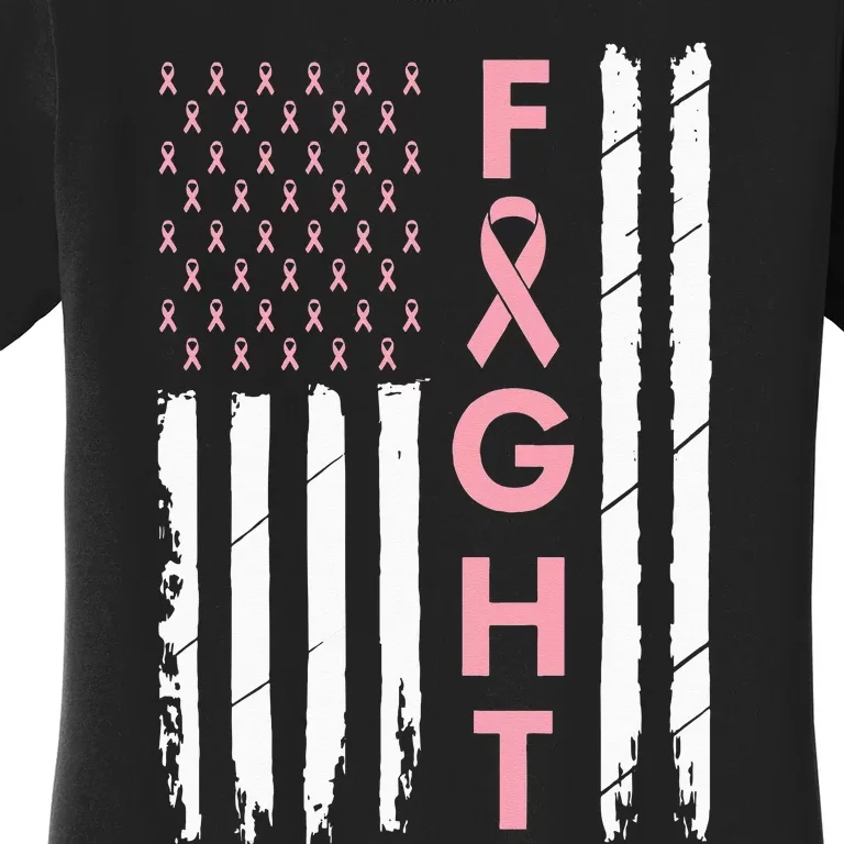 Breast Cancer Awareness Pink Ribbon Mom  Fight Survivor Women's T-Shirt