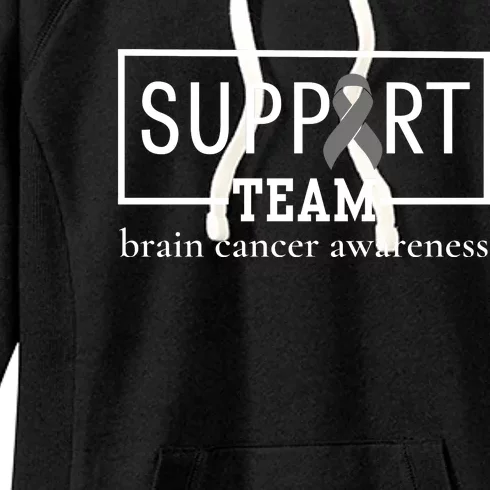 Brain Cancer Awareness Support Team Women's Fleece Hoodie