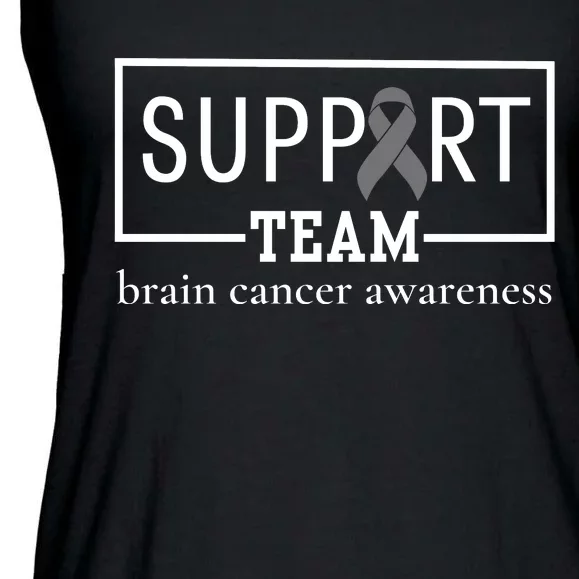 Brain Cancer Awareness Support Team Ladies Essential Flowy Tank