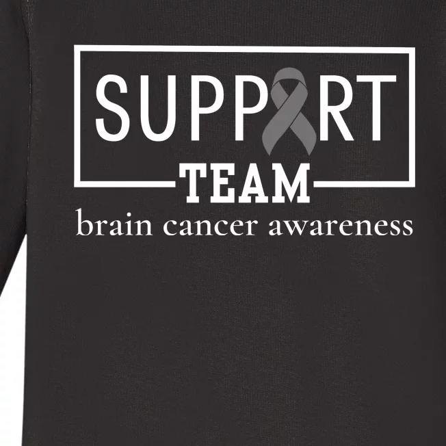 Brain Cancer Awareness Support Team Baby Long Sleeve Bodysuit