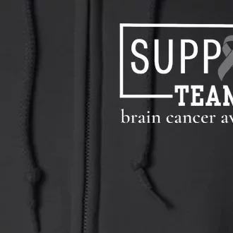 Brain Cancer Awareness Support Team Full Zip Hoodie