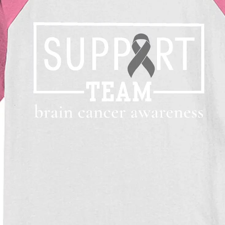 Brain Cancer Awareness Support Team Kids Colorblock Raglan Jersey