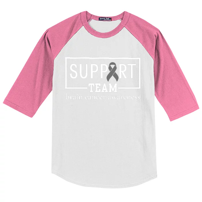 Brain Cancer Awareness Support Team Kids Colorblock Raglan Jersey