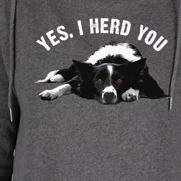 Border Collie Art Puppy Border Collie Lovers Womens Funnel Neck Pullover Hood