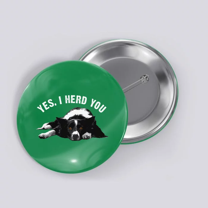 Border Collie Art Puppy Border Collie Lovers Button