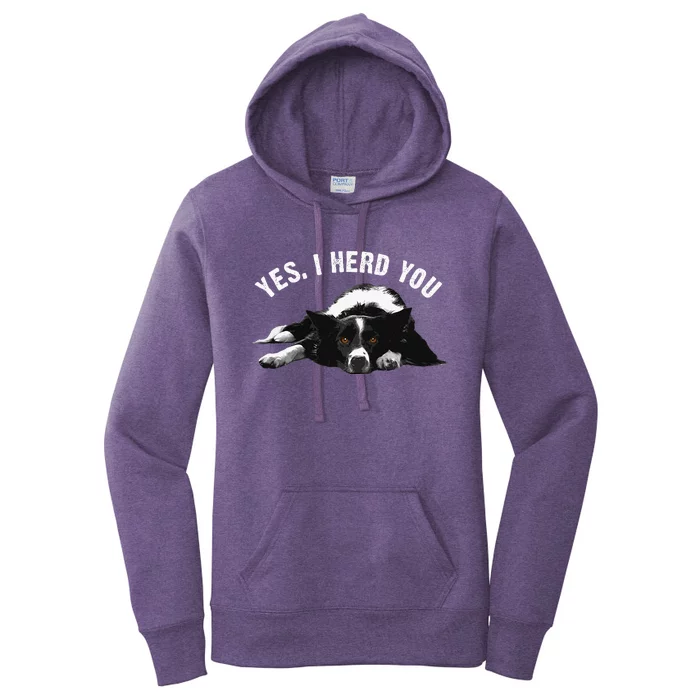 Border Collie Art Puppy Border Collie Lovers Women's Pullover Hoodie