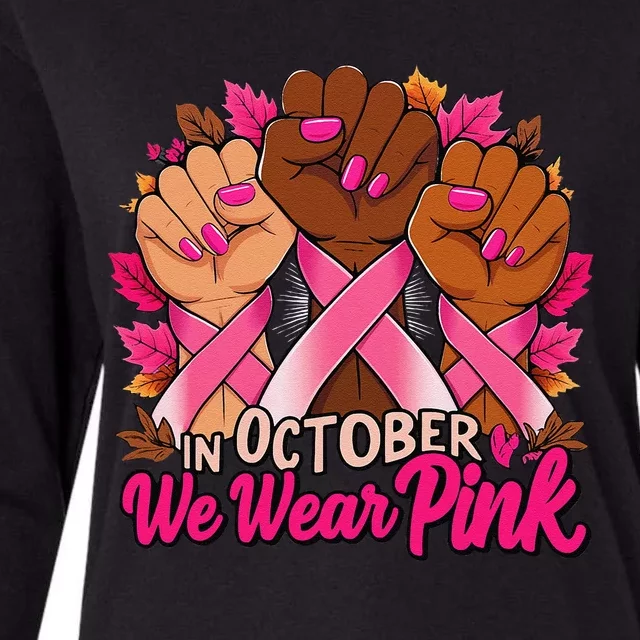 Breast Cancer Awareness 2024 In October We Wear Pin.K Womens Cotton Relaxed Long Sleeve T-Shirt