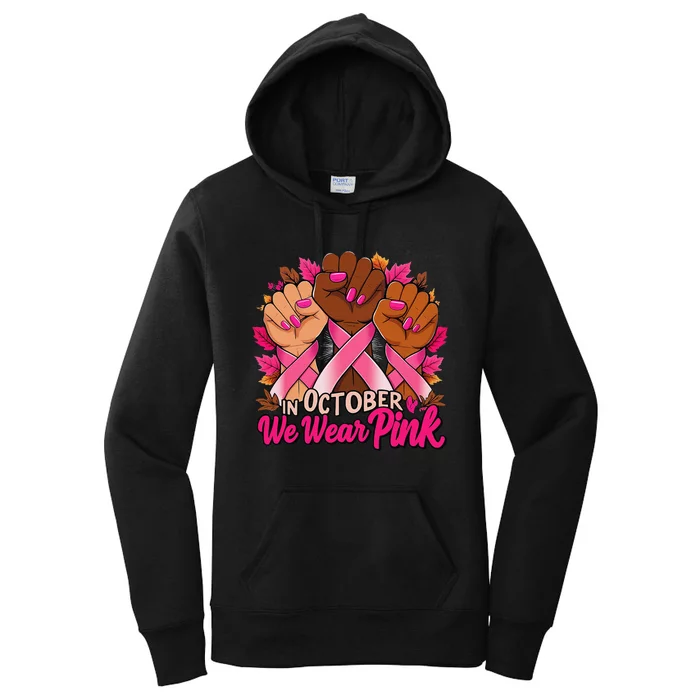 Breast Cancer Awareness 2024 In October We Wear Pin.K Women's Pullover Hoodie