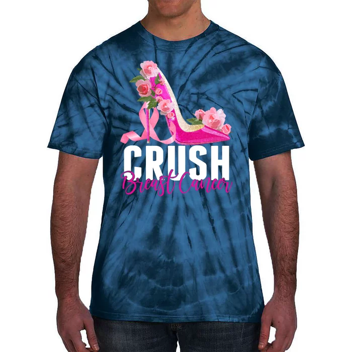 Breast Cancer Awareness Crush Breast Cancer Tie-Dye T-Shirt