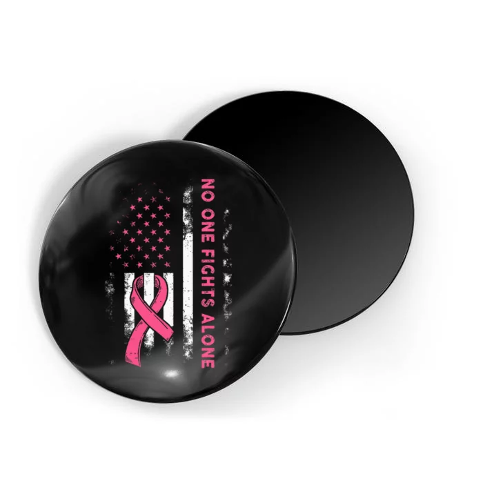 Breast Cancer Awareness Ribbon Usa American Flag Magnet