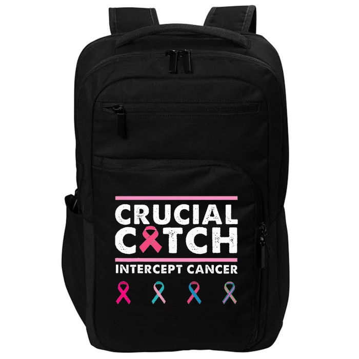 Breast Cancer Awareness Crucial A Catch Intercept Cancer Impact Tech Backpack