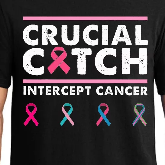 Breast Cancer Awareness Crucial A Catch Intercept Cancer Pajama Set