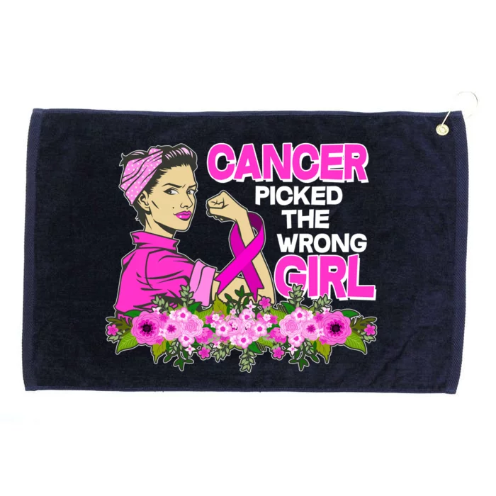 Breast Cancer Awareness Cancer Picked The Wrong Girl Warrior Grommeted Golf Towel