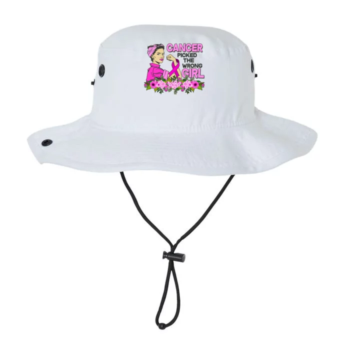 Breast Cancer Awareness Cancer Picked The Wrong Girl Warrior Legacy Cool Fit Booney Bucket Hat