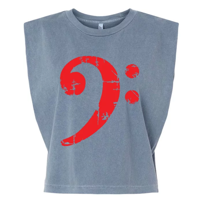 Bass Clef Antique Red Bass Players Garment-Dyed Women's Muscle Tee