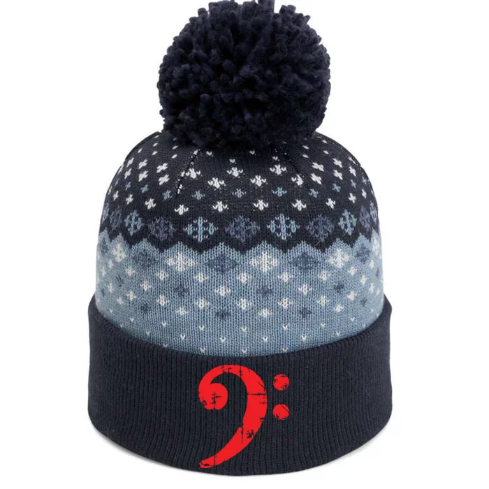 Bass Clef Antique Red Bass Players The Baniff Cuffed Pom Beanie