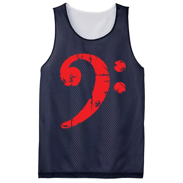 Bass Clef Antique Red Bass Players Mesh Reversible Basketball Jersey Tank