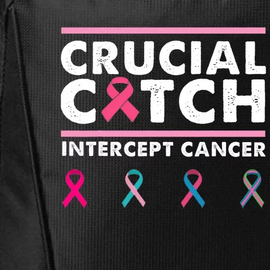 Breast Cancer Awareness Crucial A Catch Intercept Cancer City Backpack