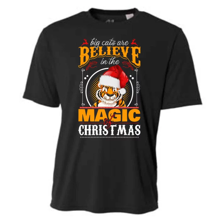 Big Cats Are Believe In The Magic Of Christmas Great Gift Cooling Performance Crew T-Shirt