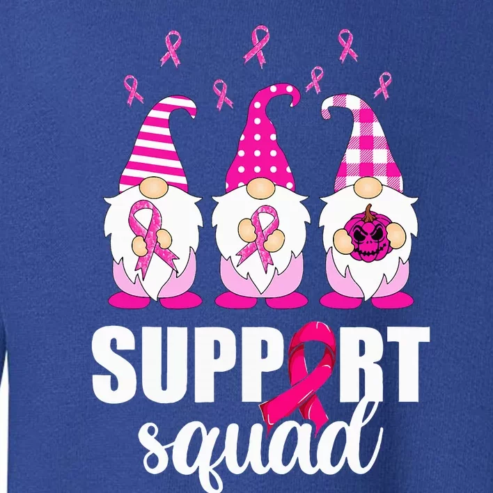 Breast Cancer Awareness Gnomes Support Squad Toddler Sweatshirt