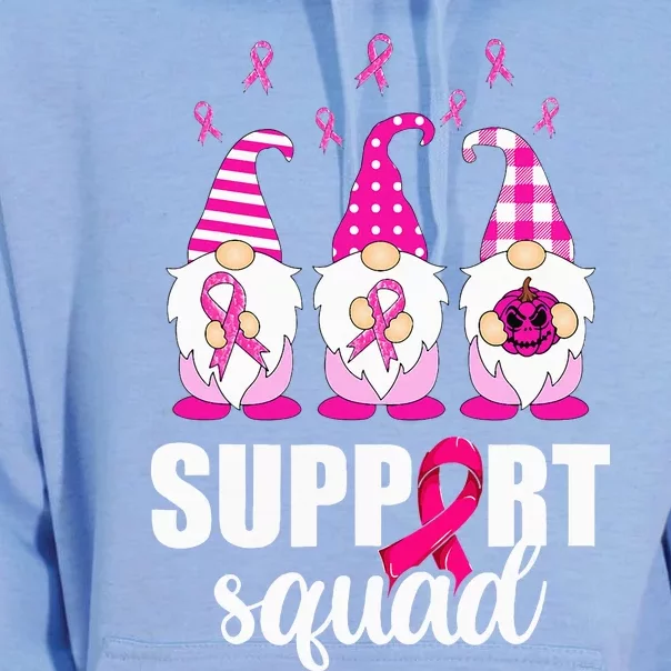 Breast Cancer Awareness Gnomes Support Squad Unisex Surf Hoodie