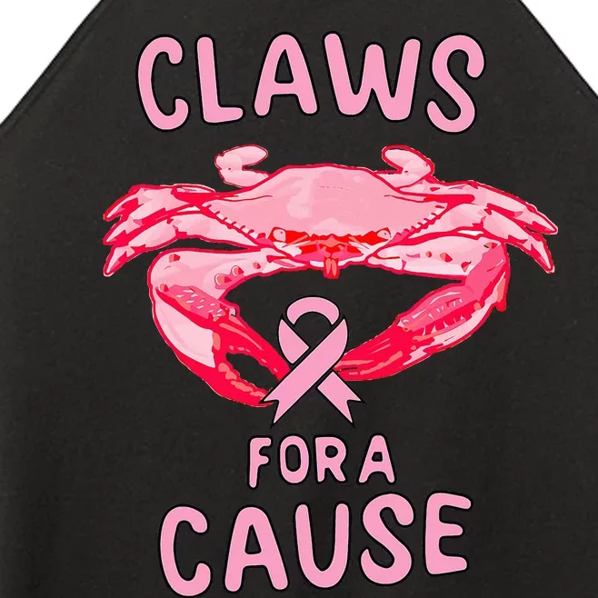 Breast Cancer Awareness Claws For A Cause Crab Women’s Perfect Tri Rocker Tank