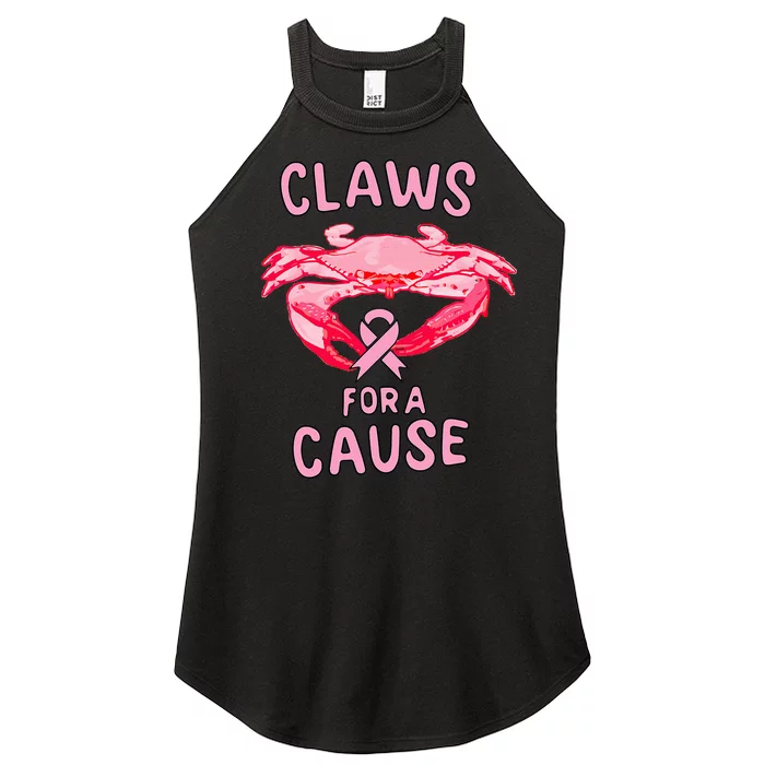 Breast Cancer Awareness Claws For A Cause Crab Women’s Perfect Tri Rocker Tank