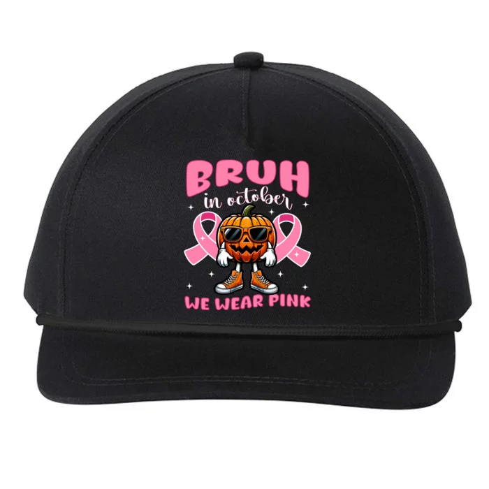 Breast Cancer Awareness For Halloween Pumpkin Snapback Five-Panel Rope Hat