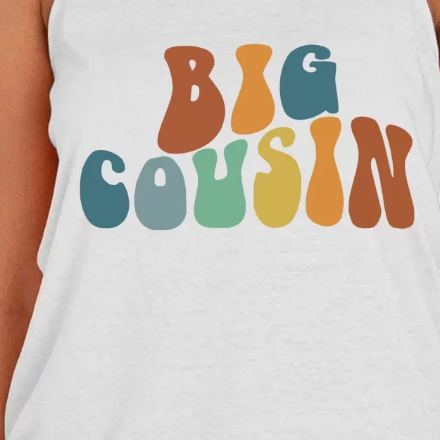 Big Cousin Announcement Women's Knotted Racerback Tank