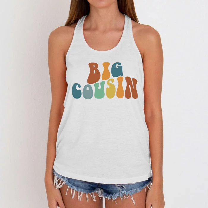 Big Cousin Announcement Women's Knotted Racerback Tank