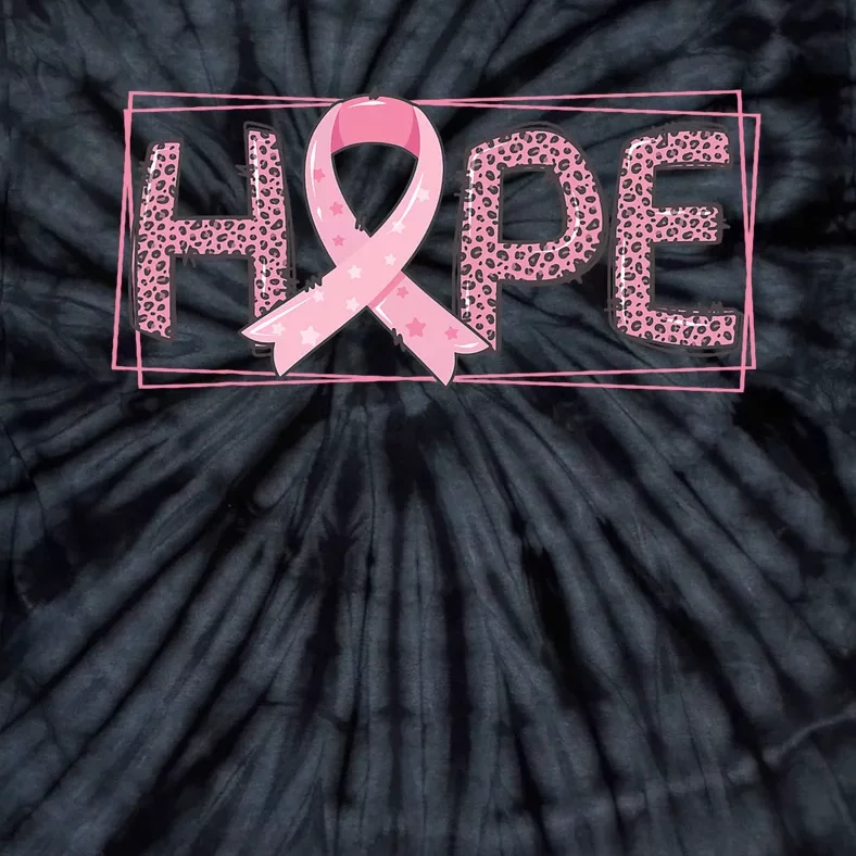 Breast Cancer Awareness Leopard Ribbon Tie-Dye T-Shirt