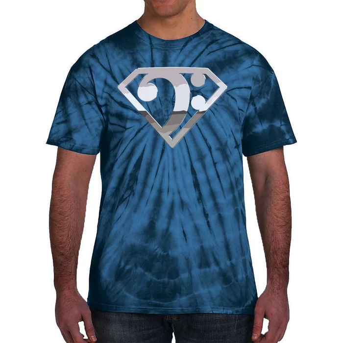 Bass Clef Bass Hero Sign Bass Guitar Player Bassist Tie-Dye T-Shirt